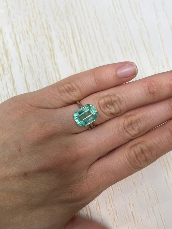 7.62 Carat 13x10 Clear Loose Colombian Emerald- Emerald Cut