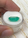 8.20 Carat 14x11.4 Medium Green Emerald Cut Loose Colombian Emerald-Emerald Cut