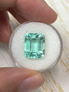 Large 10.26 Carat 13x11 VS Jyotish Green Emerald Cut Loose Colombian Emerald-Emerald Cut