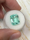 Large 10.26 Carat 13x11 VS Jyotish Green Emerald Cut Loose Colombian Emerald-Emerald Cut