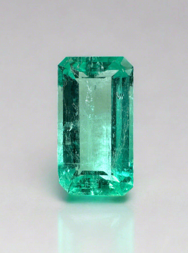1.80 Carat VVS 10x6 Slender Bluish Green Loose Colombian Emerald-Emerald Cut