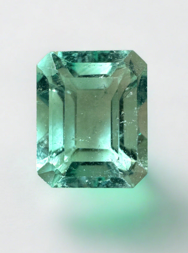 Large 10.26 Carat 13x11 VS Jyotish Green Emerald Cut Loose Colombian Emerald-Emerald Cut