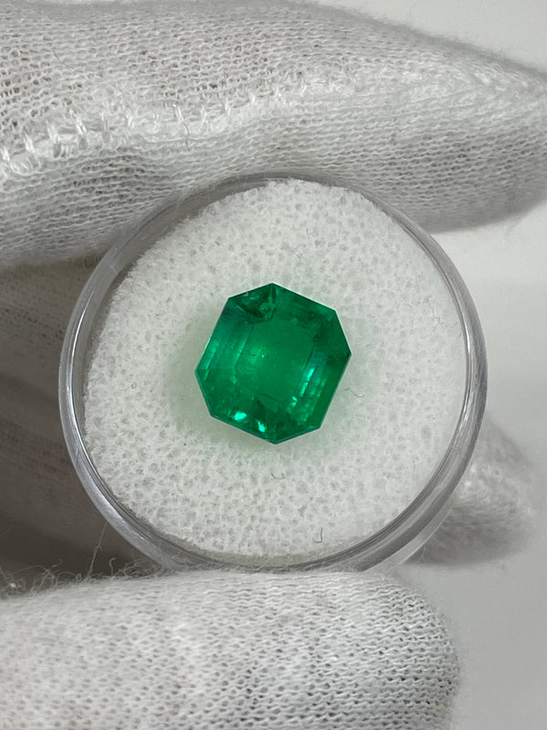3.56 Carat AAA Vivid Muzo Natural Loose Colombian Emerald-Asscher Cut
