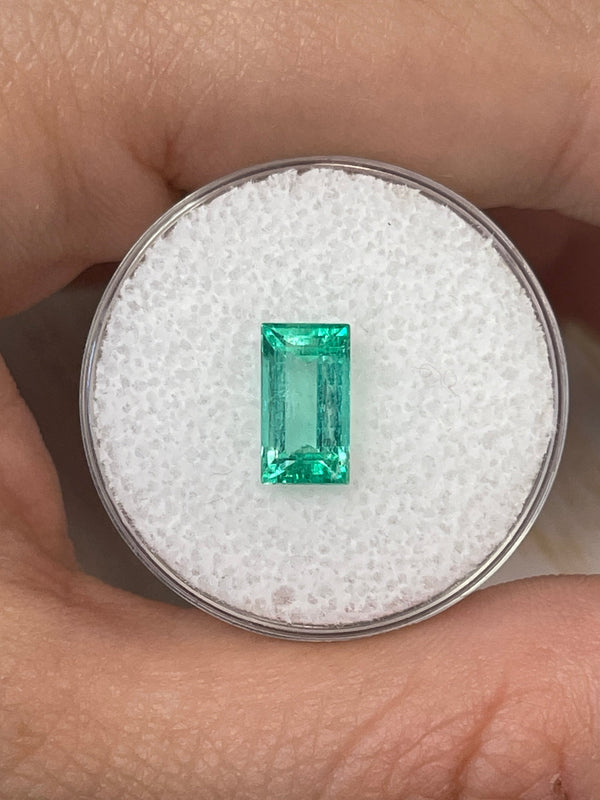 1.72 Carat Vivacious 9.4x5.2 Natural Loose Colombian Emerald-Baguette