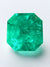Large 13.46 Carat Minor Oil 14.5x14 Dark Green Natural Loose Colombian- Asscher Cut