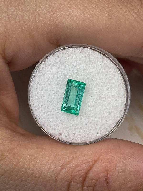 1.72 Carat Vivacious 9.4x5.2 Natural Loose Colombian Emerald-Baguette