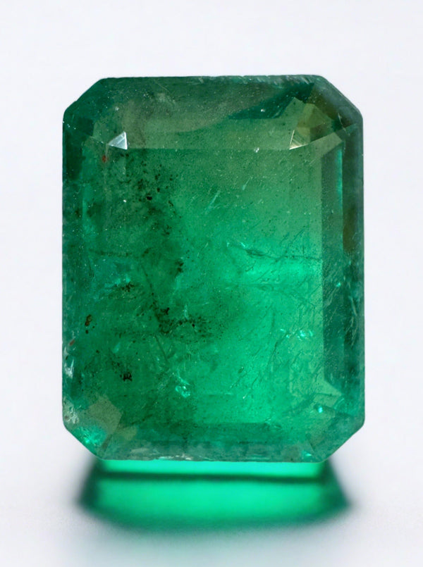 Large 14.13 Carat 16.5x13 Medium Green Natural Loose Zambian- Emerald Cut
