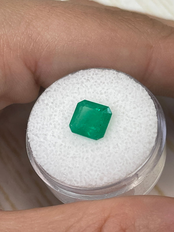 1.84 Carat 8x8 Natural Loose Colombian Emerald- Asscher Cut