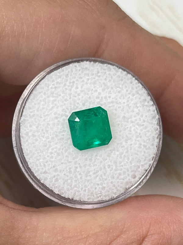 1.84 Carat 8x8 Natural Loose Colombian Emerald- Asscher Cut