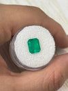 2.52 Carat Intense Green Natural Loose Colombian Emerald- Emerald Cut