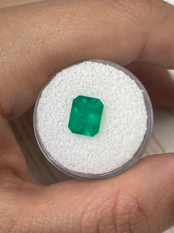 2.52 Carat Intense Green Natural Loose Colombian Emerald- Emerald Cut
