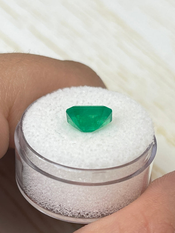 2.52 Carat Intense Green Natural Loose Colombian Emerald- Emerald Cut
