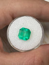 3.21 Carat 9x9 Yellowish Green Natural Loose Colombian Emerald-Asscher Cut