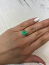 3.21 Carat 9x9 Yellowish Green Natural Loose Colombian Emerald-Asscher Cut