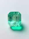2.03 Carat 8x7 Eye Clean Bluish Green Emerald Cut Natural Unset Colombian Emerald