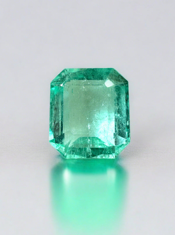2.15 Carat 8.5x7.5 Portrait Cut Natural Loose Colombian Emerald-Chunky Emerald Cut