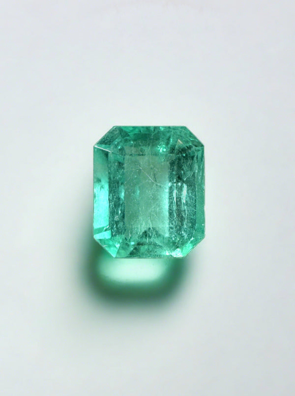 2.17 Carat 8.5x7 Bluish Green Natural Loose Colombian Emerald- Emerald Cut