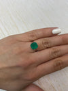 3.74 Carat 9.6x9.2 Forest Green Colombian Emerald-Asscher Cut with Clipped Corners