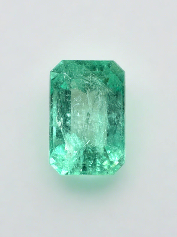 2.39 Carat Bright Spring Green Loose Colombian Emerald- Emerald Cut