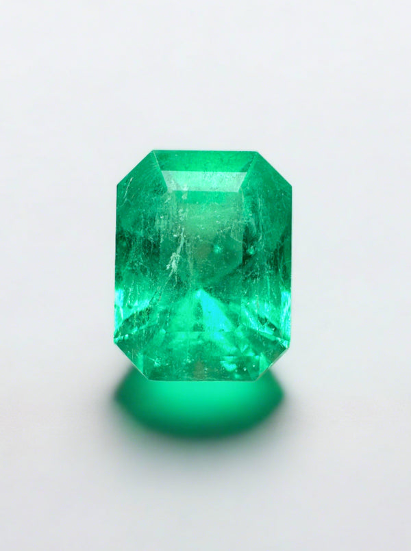 2.44 Carat 9x7 Spring Green Natural Loose Colombian Emerald-Emerald Cut