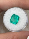 4.17 Carat 11x9 Bluish Green Natural Loose Colombian Emerald-Classic Emerald Cut