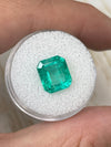 4.17 Carat 11x9 Bluish Green Natural Loose Colombian Emerald-Classic Emerald Cut
