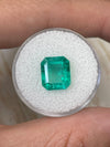 4.17 Carat 11x9 Bluish Green Natural Loose Colombian Emerald-Classic Emerald Cut