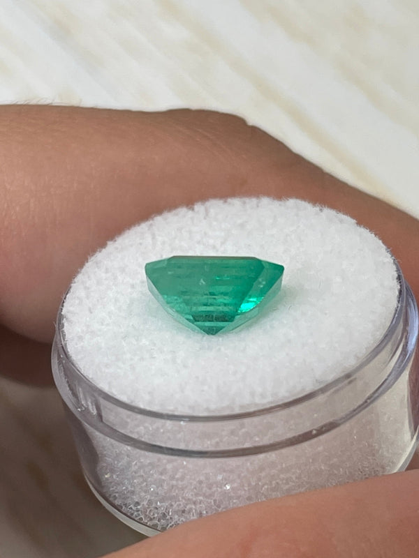 4.17 Carat 11x9 Bluish Green Natural Loose Colombian Emerald-Classic Emerald Cut