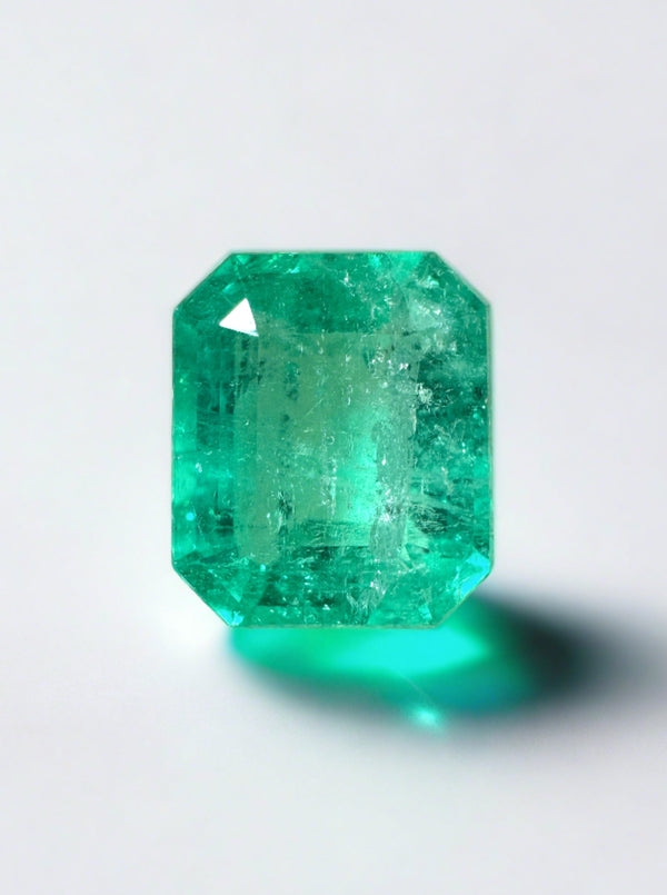 2.68 Carat 9x8 Chunky Natural Loose Colombian Emerald- Emerald Cut
