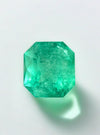 2.78 Carat 8.5x7.9 Yellowish Green Natural Loose Colombian Emerald- Asscher Cut