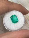 4.64 Carat 11x9 Vivacious Bluish Classic Green Natural Loose Colombian Emerald-Emerald Cut