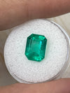 4.64 Carat 11x9 Vivacious Bluish Classic Green Natural Loose Colombian Emerald-Emerald Cut
