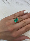 4.64 Carat 11x9 Vivacious Bluish Classic Green Natural Loose Colombian Emerald-Emerald Cut