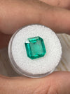 4.72 Carat 11x10 Spready Bluish Natural Loose Colombian Emerald-Asscher Cut