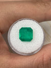 6.25 Carat Apple Green 11x11 Large Spread Natural Loose Colombian Emerald-Asscher Cut