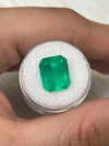 9.28 Carat 13x11 Yellowish Green Emerald Cut Loose Colombian Emerald-Emerald Cut