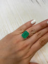 Large 10.03 Carat 15.5x12 Fine Natural Loose Colombian Emerald- Emerald Cut
