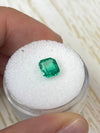1.20 Carat 7x6 Yellowish Green Natural Loose Colombian Emerald- Emerald Cut