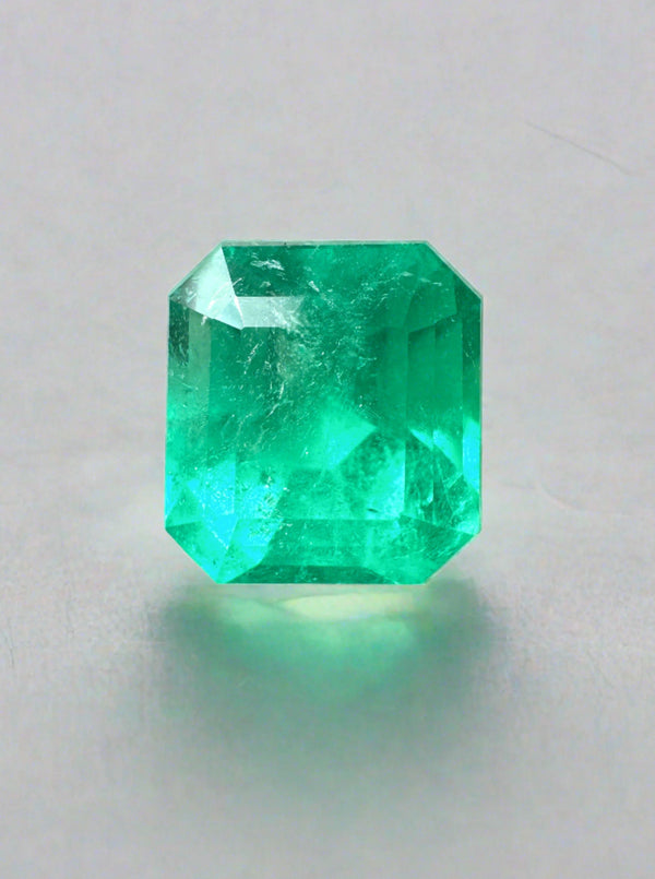 3.22 Carat Moody Bluish Green Natural Loose Colombian Emerald- Emerald Cut