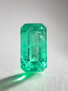 3.58 Carat Bluish Green Natural Loose Colombian Emerald-Elongated Emerald Cut