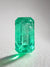 3.58 Carat Bluish Green Natural Loose Colombian Emerald-Elongated Emerald Cut