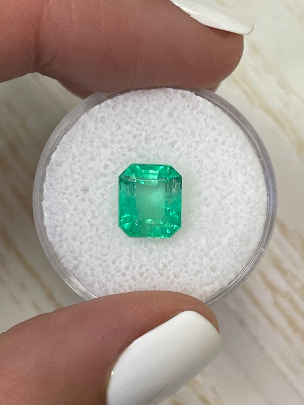 2.91 Carat Yellowish Green Natural Loose Colombian Emerald-Emerald Cut