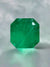 3.74 Carat 9.6x9.2 Forest Green Colombian Emerald-Asscher Cut with Clipped Corners