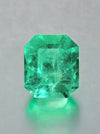 3.80 Carat 10x9 Glowing Green Natural Loose Colombian Emerald-Emerald Cut