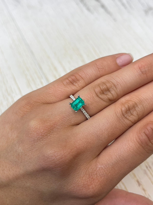 1.31 Carat 8x6 Fine Loose Colombian Emerald-Emerald Cut