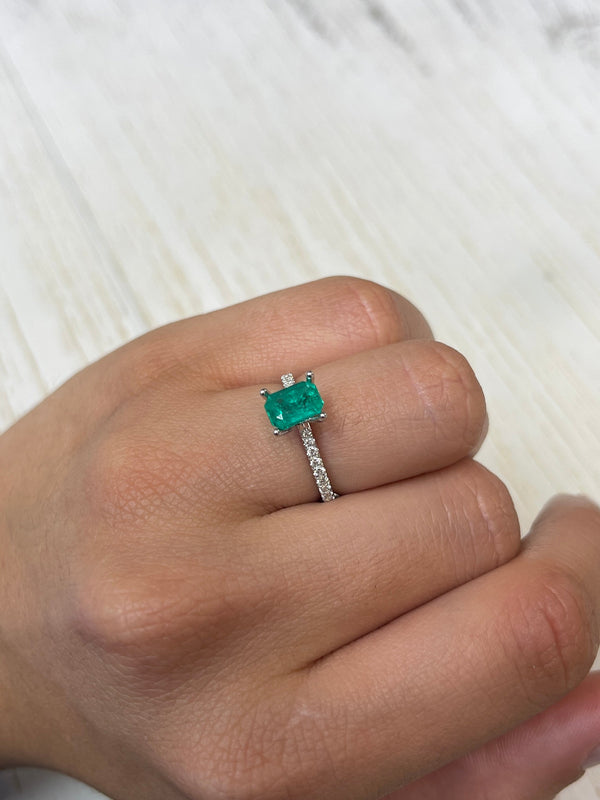 1.31 Carat 8x6 Fine Loose Colombian Emerald-Emerald Cut