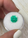 3.68 Carat 9x9 Luminous Natural Loose Colombian Emerald-Asscher Cut with Clipped Corners