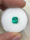 1.46 Carat GIA CERTIFIED 7x6 Bluish Green Natural Loose Colombian Emerald- Emerald Cut