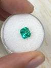 1.46 Carat GIA CERTIFIED 7x6 Bluish Green Natural Loose Colombian Emerald- Emerald Cut