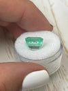 5.32 Carat 10x10 Glowy Green Natural Loose Colombian Emerald-Asscher Cut